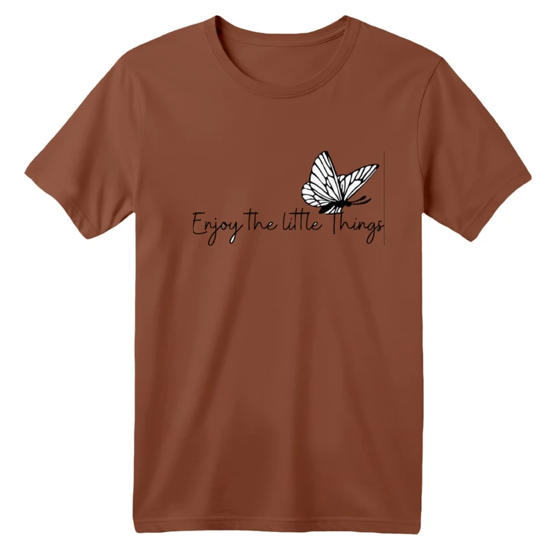 تی شرت آستین کوتاه بچگانه مدل نوشته پروانه