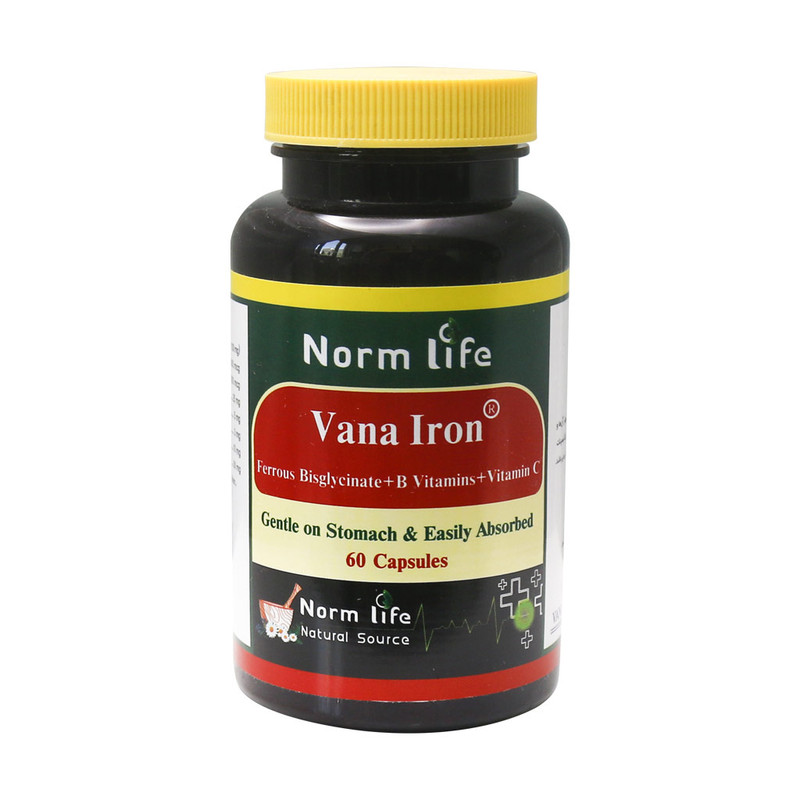 کپسول وانا آیرون نورم لایف بسته 60 عددی