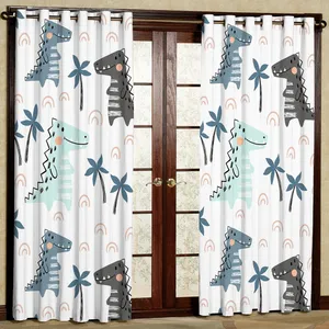 پرده مدل دایناسور نقاشی هازان پانچی کد 4237 سایز 140x200 سانتی متر