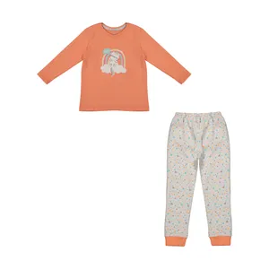 ست تی شرت آستین بلند و شلوار دخترانه ناربن مدل 1521441-22