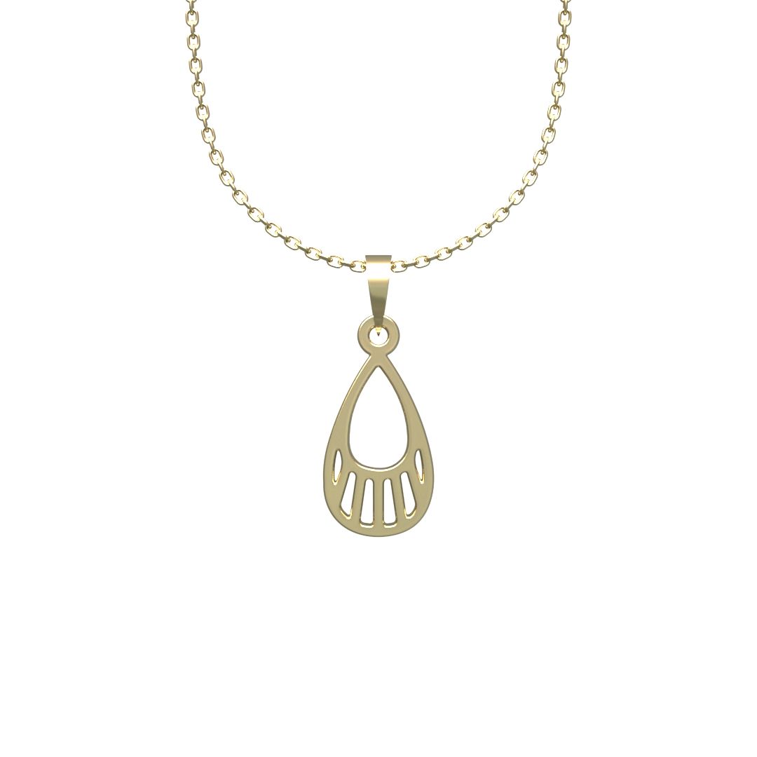 گردنبند طلا 18 عیار زنانه مدوپد مدل هندسی کد HH2-1-1070 - - 7