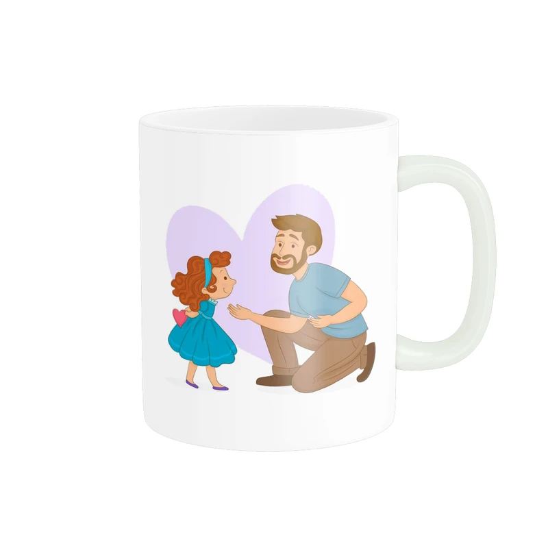 ماگ پاد آفرین مدل پدر دختری طرح دختر بابا کد p9328