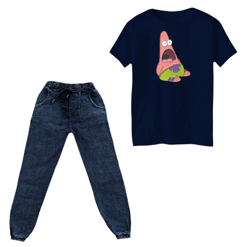 ست تی‌شرت و شلوار دخترانه مدل پاتریک کد 1