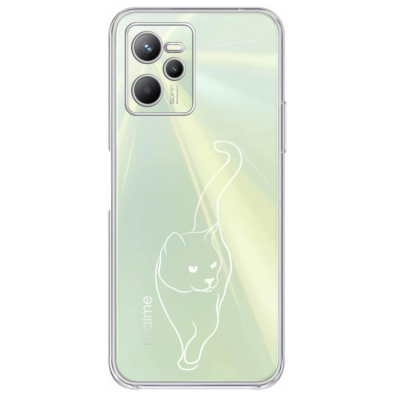 کاور مگافون طرح گربه مدل C60-W مناسب برای گوشی موبایل ریلمی C35