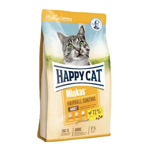 غذای خشک گربه هپی کت مدل hairball control وزن 10 کیلوگرم