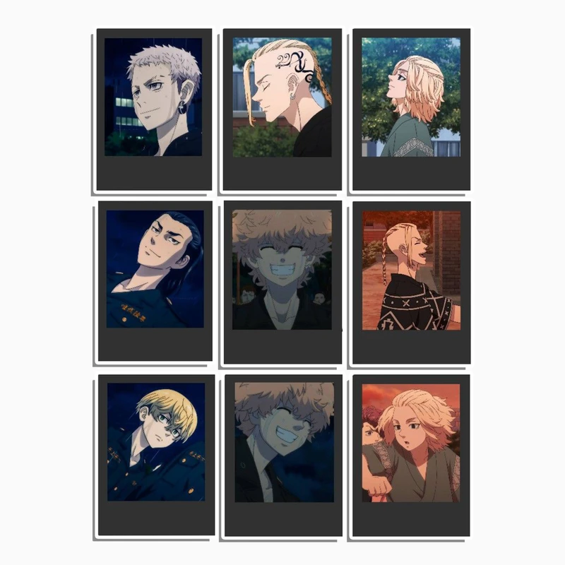 استیکر لپ تاپ و موبایل گوفی طرح انیمه توکیو ریونجرز مجموعه 9 عددی 