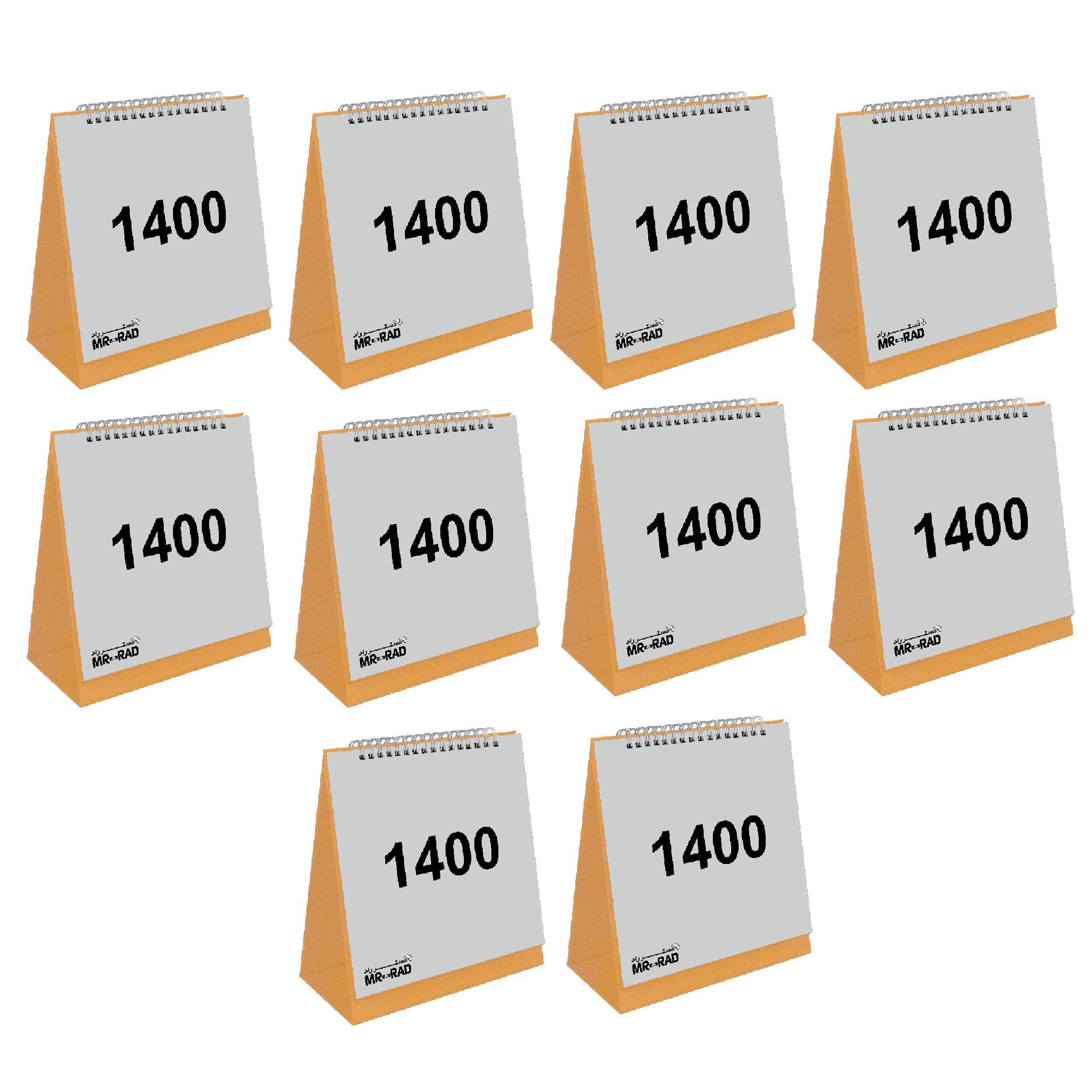 تقویم رومیزی سال 1400 مستر راد مدل 2021 کد 1498  بسته 10 عددی