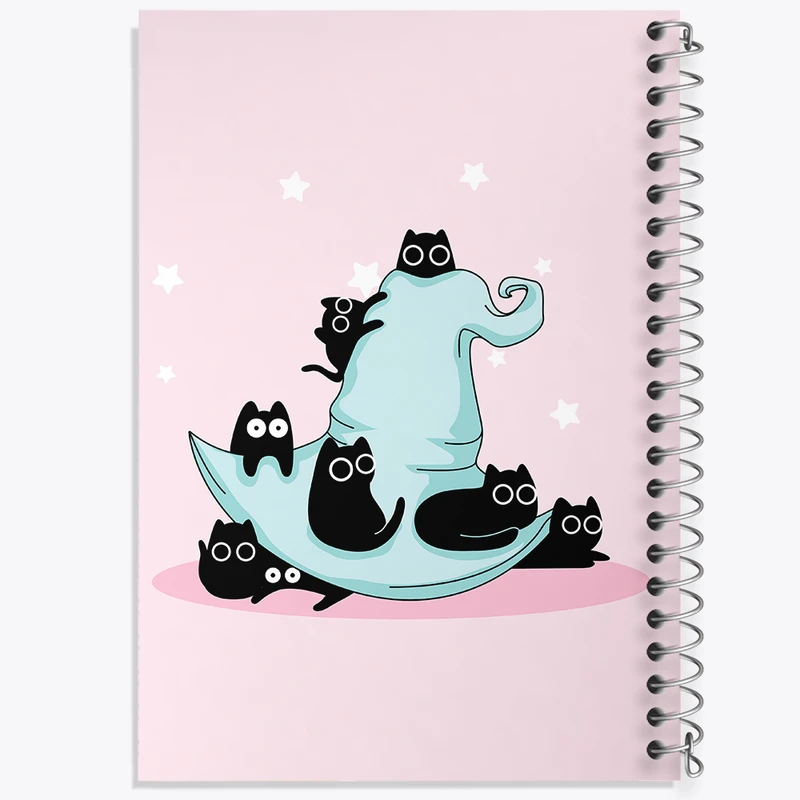 دفتر ژورنال نویسی 50 برگ خندالو مدل نقطه ای طرح گربه های بامزه کد N4117