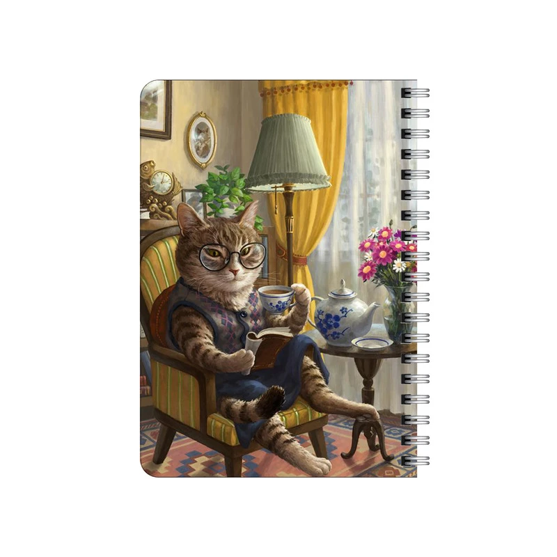 دفترچه یادداشت بامبیلیپ مدل چوبی طرح عصرانه گربه ای کد 0071477