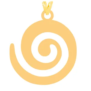 آویز گردنبند طلا 18 عیار زنانه کرابو مدل مارپیچ Kr31567