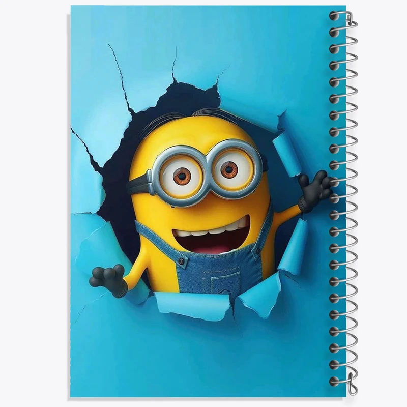 دفتر شطرنجی 50 برگ خندالو طرح مینیون ها (Minions) کد N1753