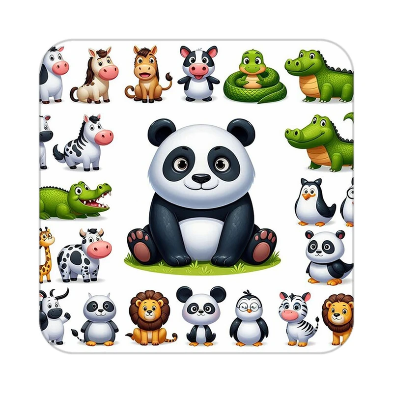 زیر لیوانی کاکتی طرح حیوانات کارتونی مدل mp27627