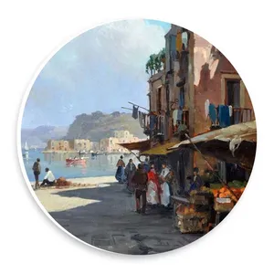  دیوارکوب طرح  نقاشی بازارهای مدیترانه ای مدل wtb1043
