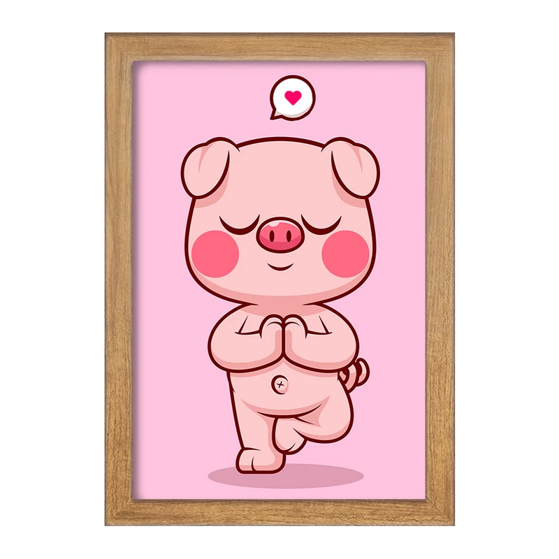 تابلو خندالو مدل حیوانات بامزه خوک کد 29444