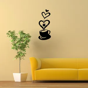 ساعت دیواری مدل کافه عاشقانه 