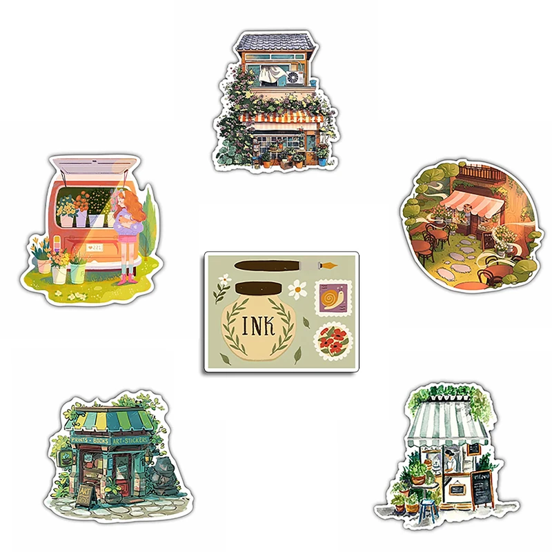 برچسب مدل گل و گیاه کد S-13 مجموعه 6 عددی