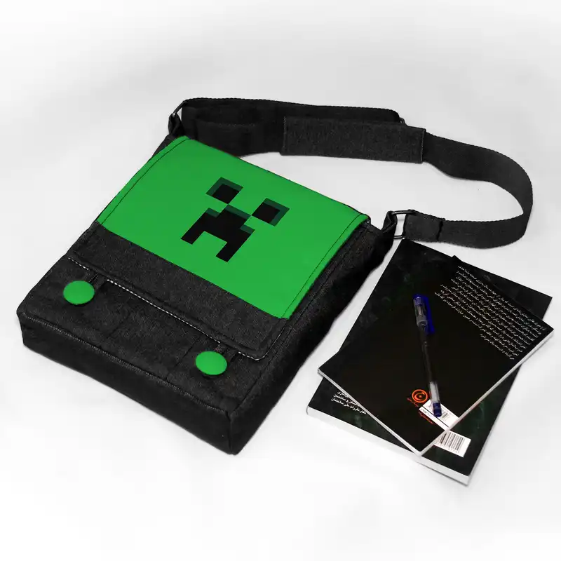 کیف رودوشی چی چاپ طرح گیمینگ ماینکرافت کد minecraft mk3