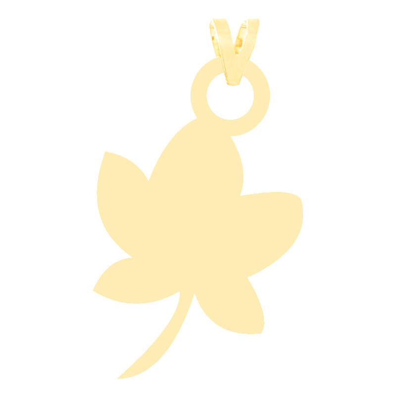 آویز گردنبند طلا 18 عیار زنانه کرابو طرح برگ مدل Kr3194