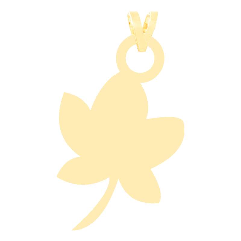 آویز گردنبند طلا 18 عیار زنانه کرابو طرح برگ مدل Kr3194