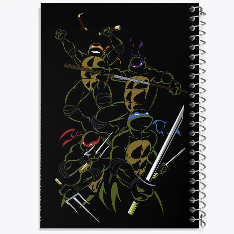 دفتر شطرنجی 50 برگ خندالو طرح لاکپشت های نینجا کد N2075