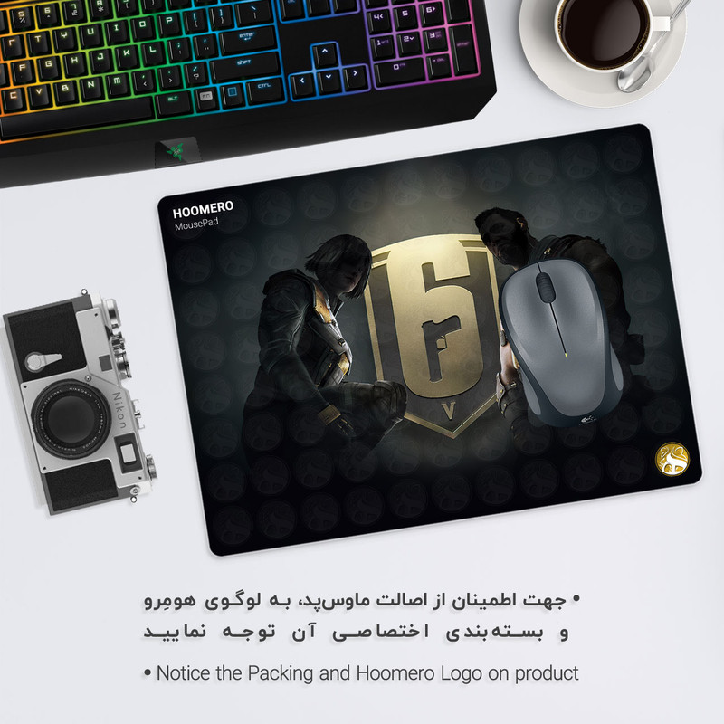 ماوس پد هومرو طرح بازی Rainbow Six Siege مدل A2317 1