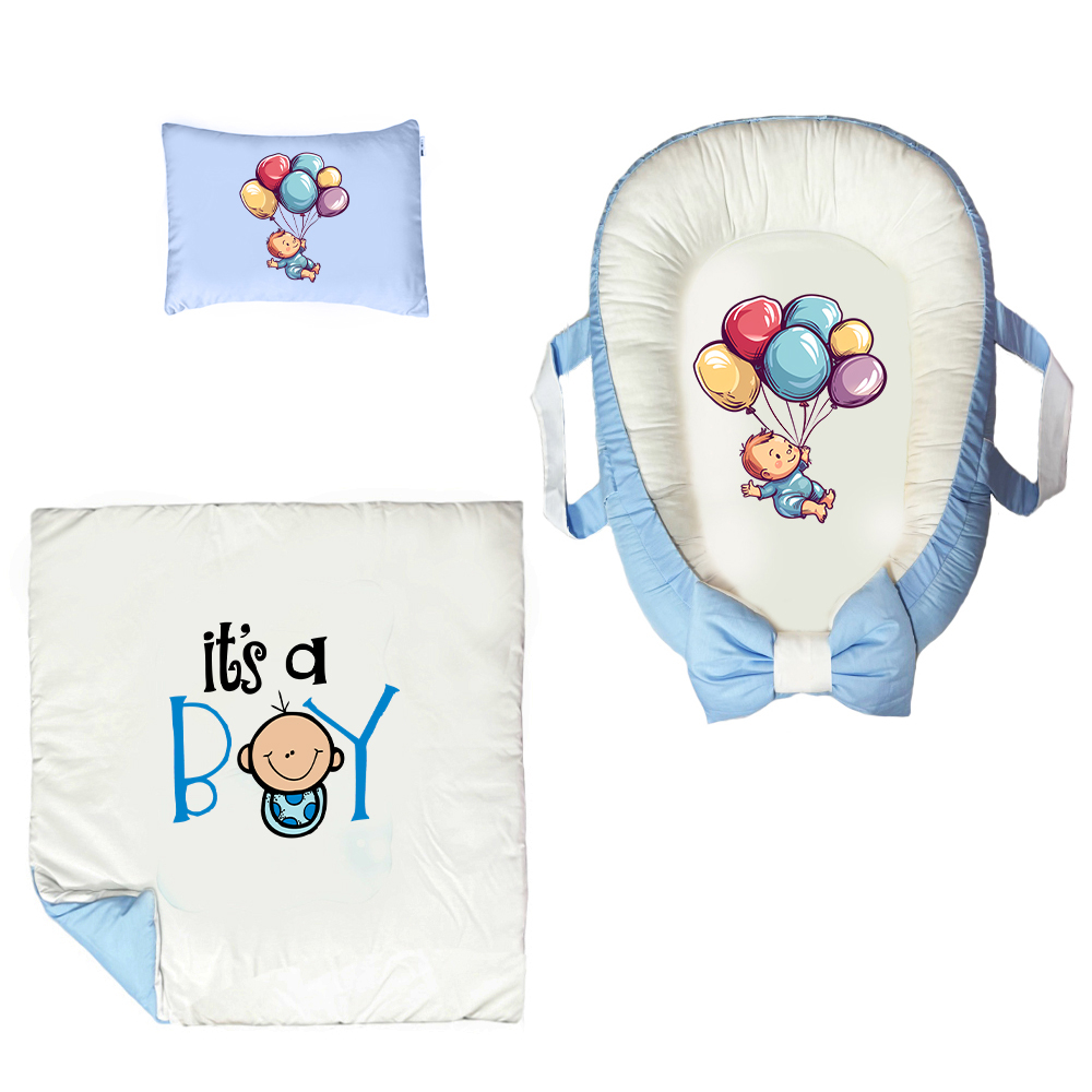 سرویس خواب 3 تکه نوزاد پادآفرین مدل گارد محافظ طرح پسرانه کد PG013