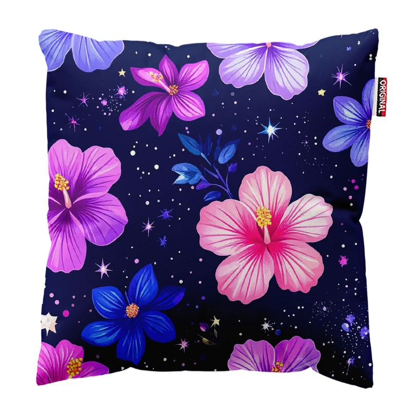 کوسن پاد آفرین طرح گل کد 1369 سایز 30*30 سانتی متر