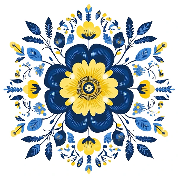 استیکر پارچه و لباس پاد آفرین طرح گل کد 4159