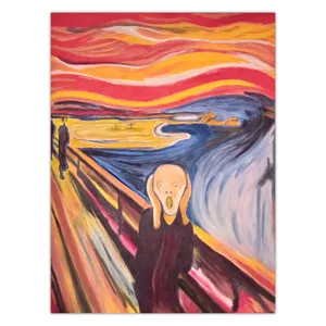 تابلو نقاشی رنگ روغن طرح جیغ وینسنت ونگوگ کد KM-SCREAM