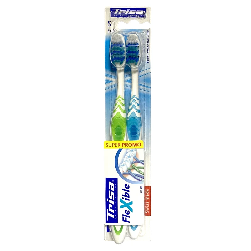 مسواک تریزا مدل فلکسیبل با برس نرم بسته 2 عددی