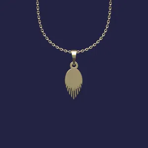 گردنبند طلا 18 عیار زنانه مدوپد مدل هندسی کد Z2-1-1162