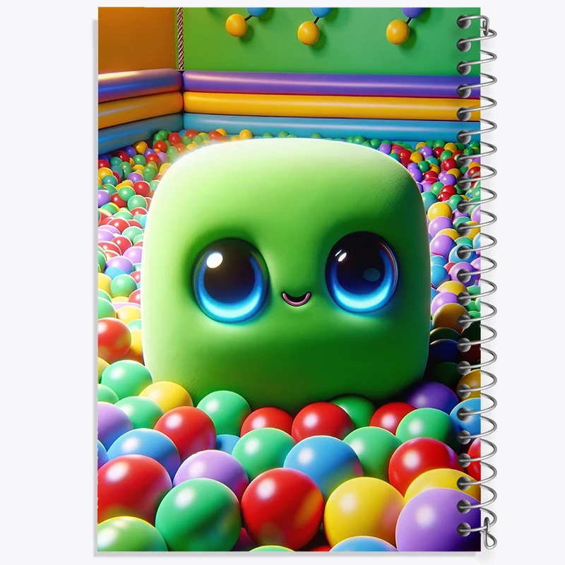 دفتر مشق 50 برگ خندالو طرح مکعب بامزه کد F7536