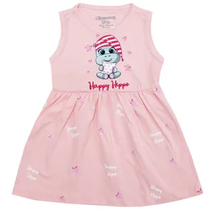 پیراهن دخترانه مدل HAPPY456 رنگ صورتی