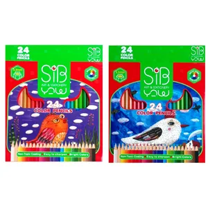 مداد رنگی 24 رنگ سیب مدل فان مجموعه 2 عددی