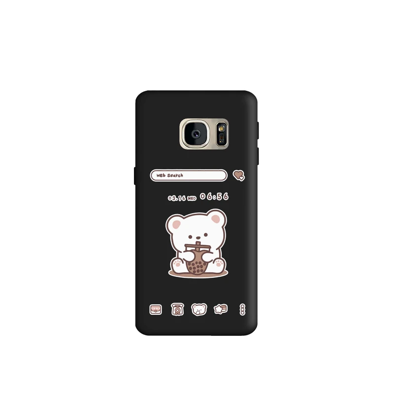 کاور طرح خرس اسموتی کد m2486 مناسب برای گوشی موبایل سامسونگ Galaxy S7 Edge