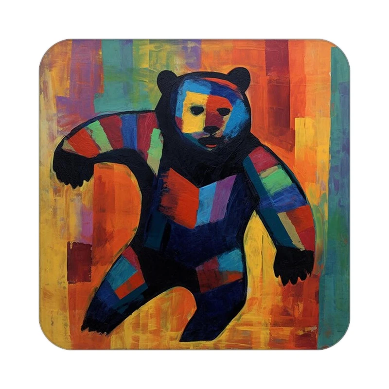 زیر لیوانی کاکتی طرح حیوانات رنگی مدل mp26000