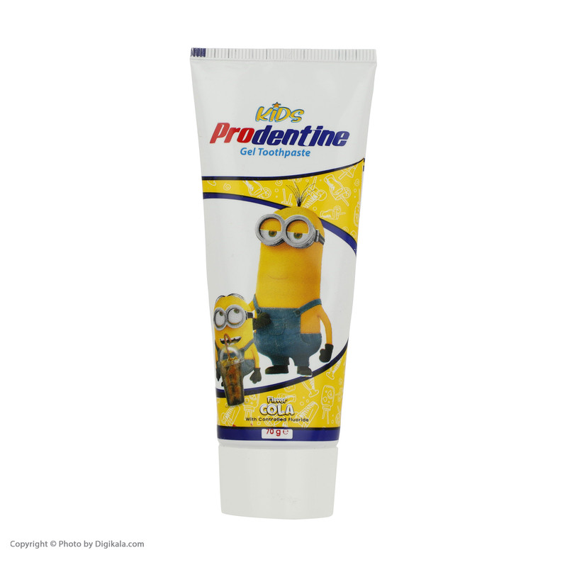 خمیر دندان ژله‌ای کودک پرودنتین مدل نوشابه طرح Minions وزن 70 گرم