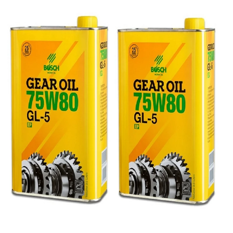 روغن گیربکس دستی بوش مدل 75W80 GL5 حجم 2.5 لیتر بسته 2عددی