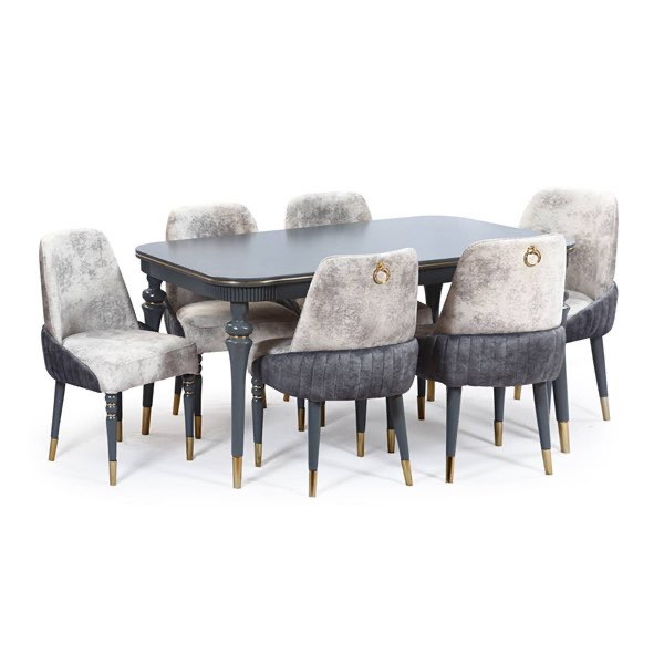 میز و صندلی ناهارخوری شش نفره گالری آدرینو مدرن مدل مدل doblee