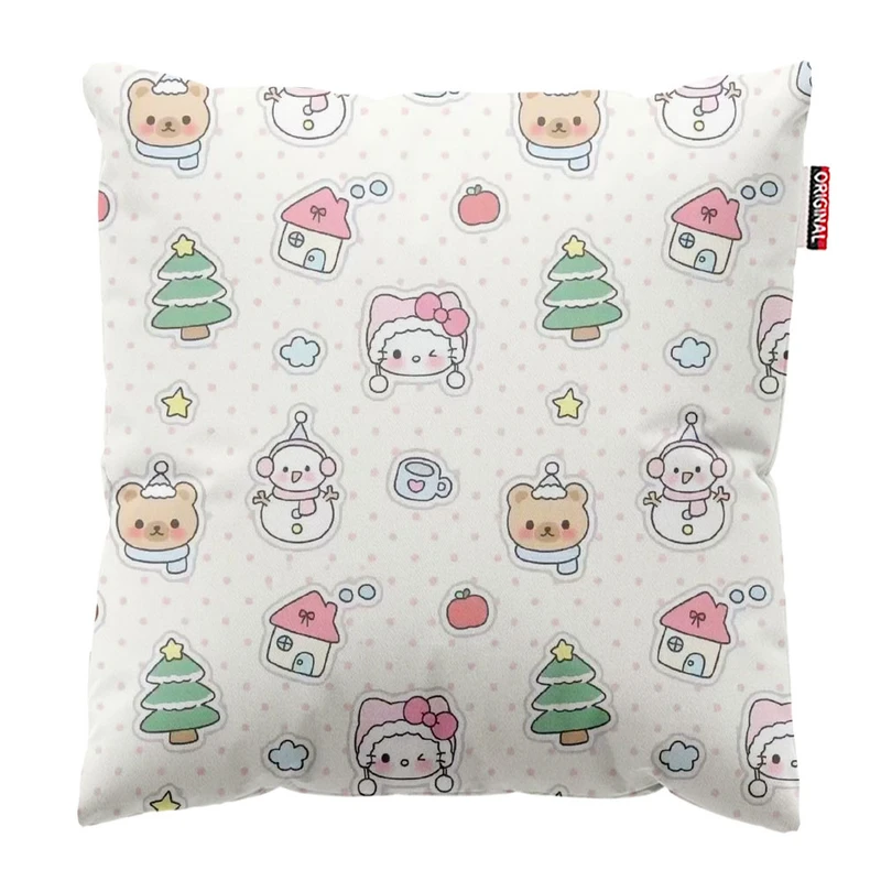 کوسن پاد آفرین طرح کیتی کد 4971 سایز 30*30 سانتی متر