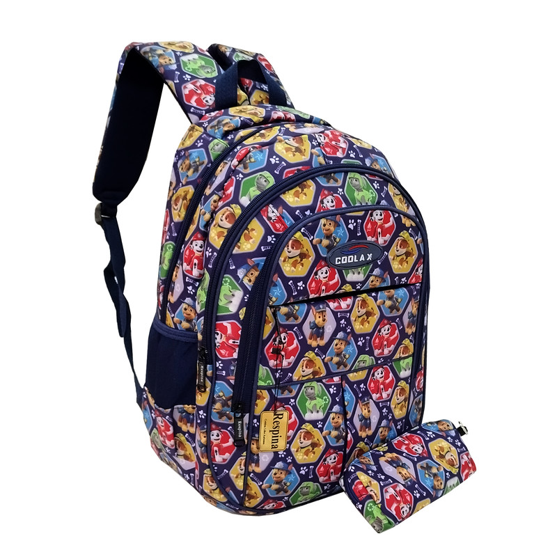 کوله پشتی مدل سگ های نگهبان به همراه جامدادی