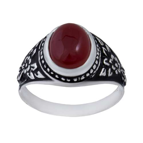 انگشتر نقره مردانه بازرگانی میلادی مدل سنگ عقیق اصل کد AM__084