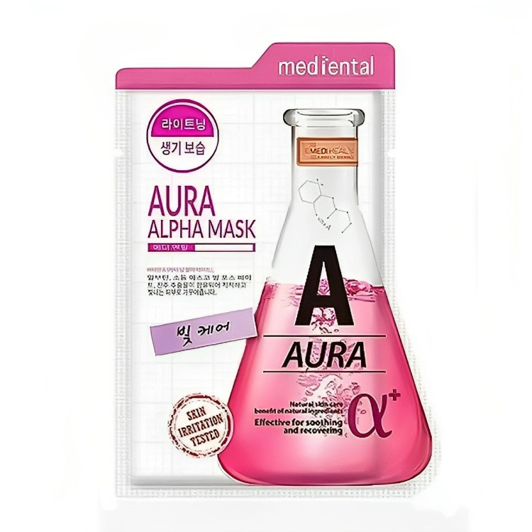 ماسک صورت مدی هیلز مدل MEDIENTAL AURA ALPHA PLUS وزن 25 گرم بسته 5 عددی