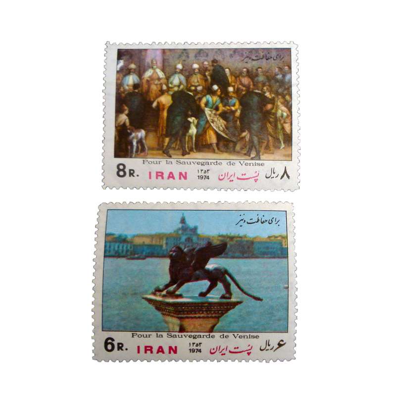 تمبر یادگاری مدل ملل کد bc-2040 مجموعه 2 عددی