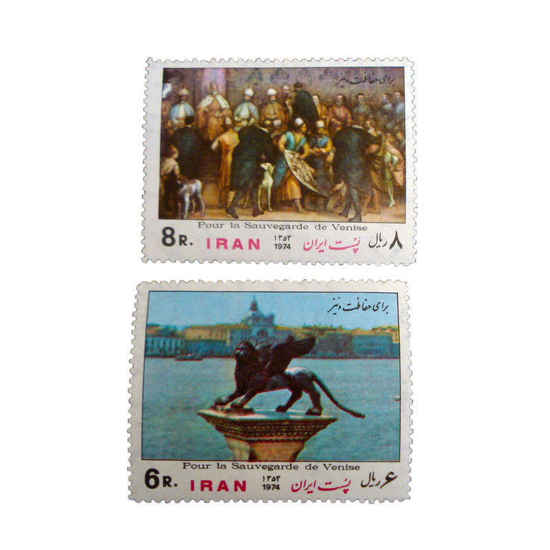تمبر یادگاری مدل ملل کد bc-2040 مجموعه 2 عددی