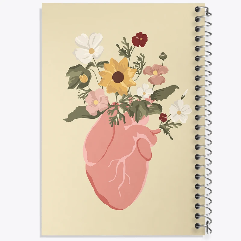 دفتر مشق 50 برگ خندالو طرح قلب کد N2564