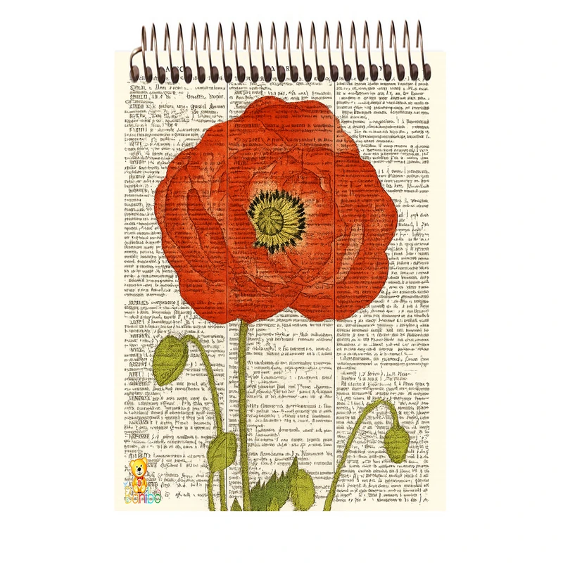 دفتر شطرنجی 100 برگ بانیبو مدل گل کد 2757