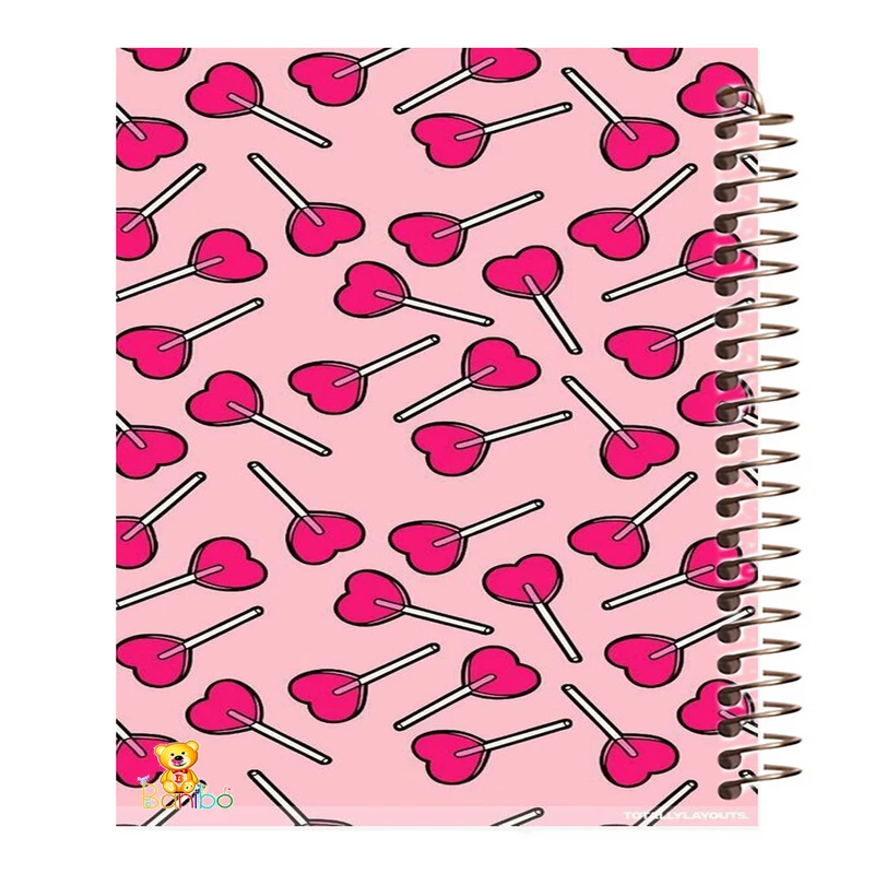 دفتر نقاشی 50 برگ بانیبو مدل آبنبات قلبی کد 358