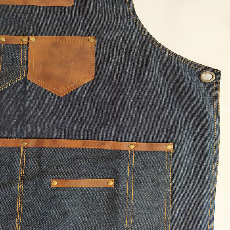 پیش بند کار مدل جین چرم