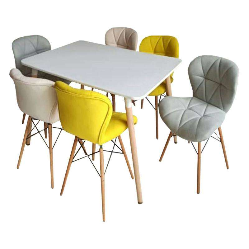 میز و صندلی ناهارخوری شش نفره مدل CH5890